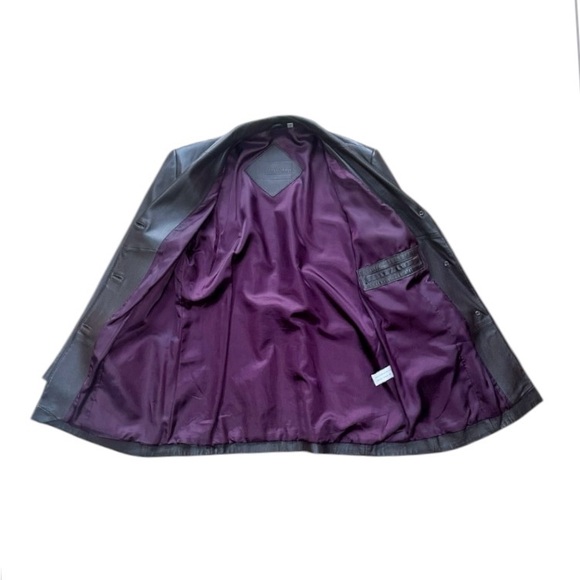 Preston & York Brown Leather Women’s Jacket Blazer Lamb Skin M in EUC - Picture 5 of 16